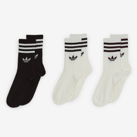 ADIDAS ORIGINALS CHAUSSETTES X3 CREW 3 STRIPES BEIGE/MARRON HOMME