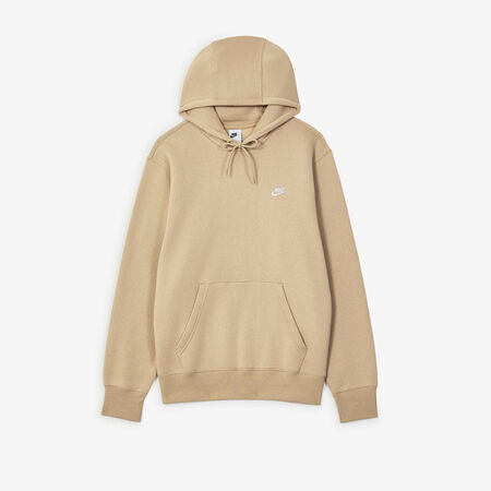 NIKE HOODIE CLUB SMALL LOGO BEIGE/BLANC HEREN