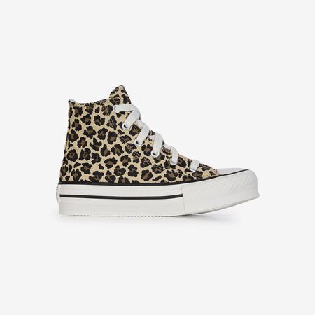 CONVERSE CHUCK TAYLOR ALL STAR EVA LIFT HI LEOPAR BEIGE/MARRON CADET
