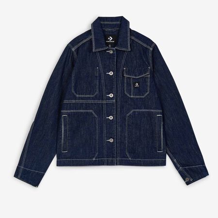 CONVERSE JACKET DENIM STITCHING BLEU/BLANC FEMME