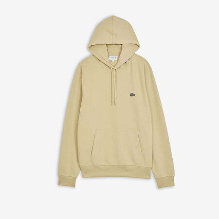 LACOSTE HOODIE CLASSIC LOGO SL BEIGE/VERT HEREN