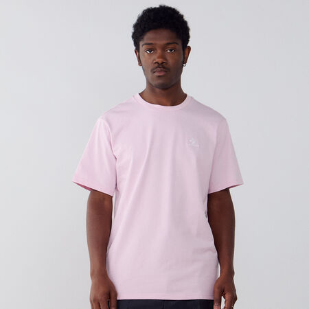 CONVERSE TEE SHIRT STAR CHEVRON EMBROIDERED ROSE/BLANC HOMME