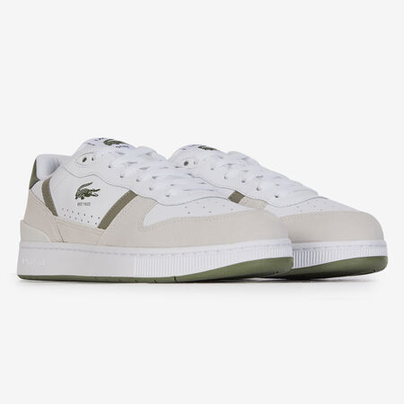 LACOSTE T-CLIP SET BLANC/KAKI HEREN