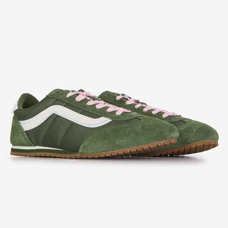 VANS SUPER LOWPRO VERT/ROSE DAMES