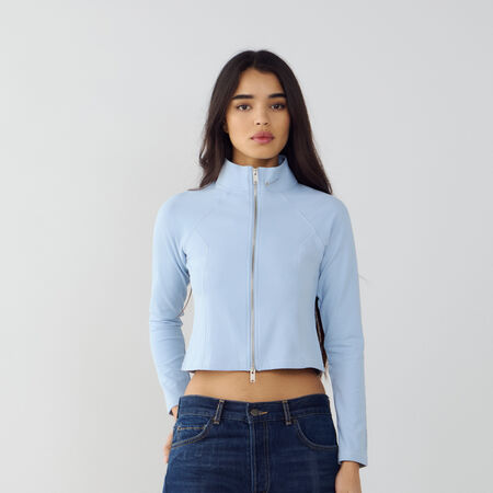 NIKE TOP FULL-ZIP GLS LICHTBLAUW DAMES