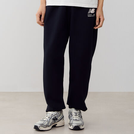 NEW BALANCE PANT JOGGER BOSTON LOGO NOIR/ROSE HOMME