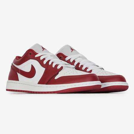 JORDAN AIR JORDAN 1 LOW BLANC/ROUGE HOMME