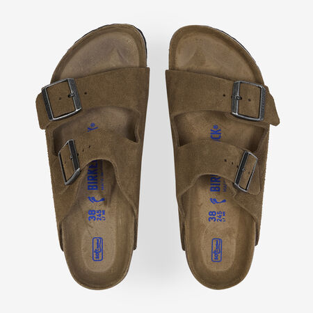 BIRKENSTOCK ARIZONA SUEDE DARK TEA MARRON FEMME