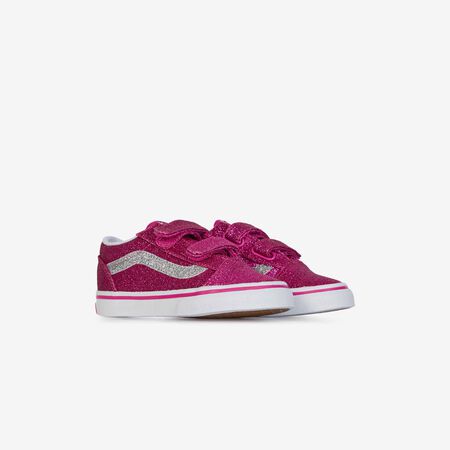 VANS old skool OLD SKOOL V GLITTER ROSE/BLANC BABY