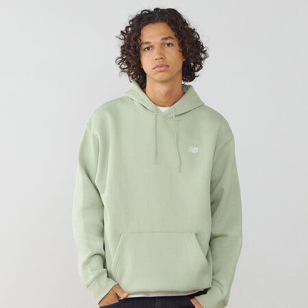 NEW BALANCE HOODIE SMALL LOGO VERT/BLANC HEREN