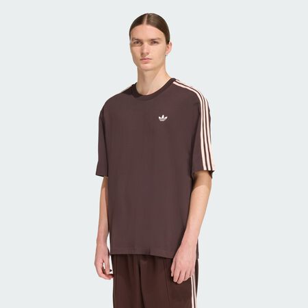 ADIDAS ORIGINALS TEE SHIRT 3S MARRON/ROSE HEREN