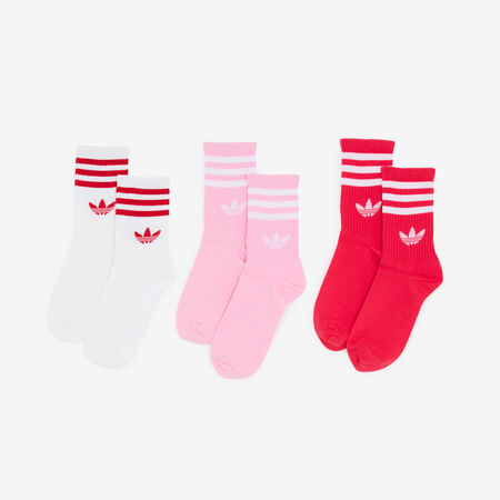 ADIDAS ORIGINALS CHAUSSETTES X3 CREW 3 STRIPES ROSE HEREN