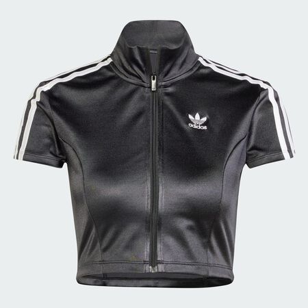 ADIDAS ORIGINALS JACKET FZ SHORT SLEEVE ADICOLOR NOIR/BLANC FEMME