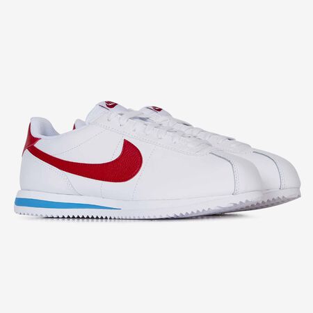 NIKE cortez CORTEZ LEATHER OG BLANC/ROUGE FEMME