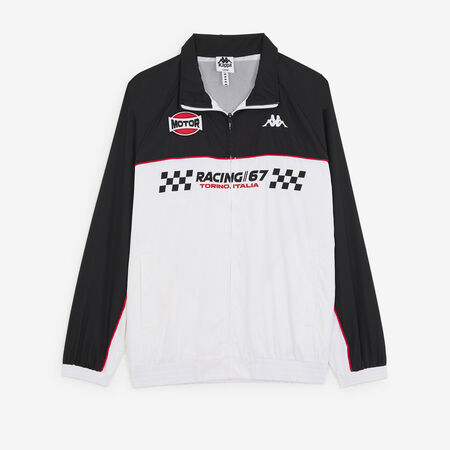 KAPPA JACKET FZ RACING 67 BLANC/NOIR HEREN