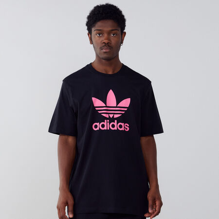 ADIDAS ORIGINALS TEE SHIRT TREFOIL NOIR/ROSE HEREN