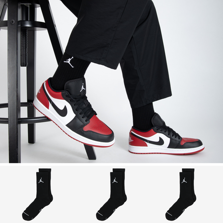 JORDAN CHAUSSETTES X3 CREW JUMPMAN NOIR/BLANC HOMME