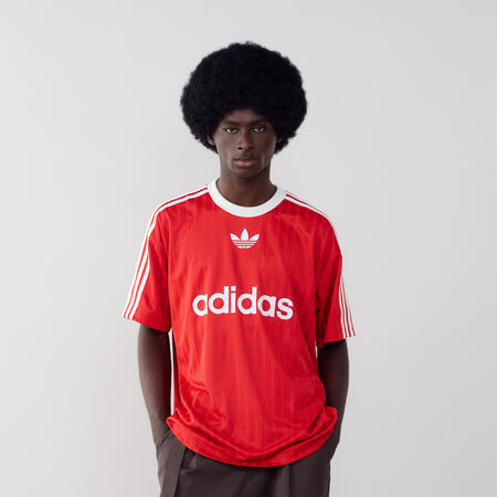 ADIDAS ORIGINALS TEE SHIRT JERSEY ADICOLOR ROOD/WIT HEREN
