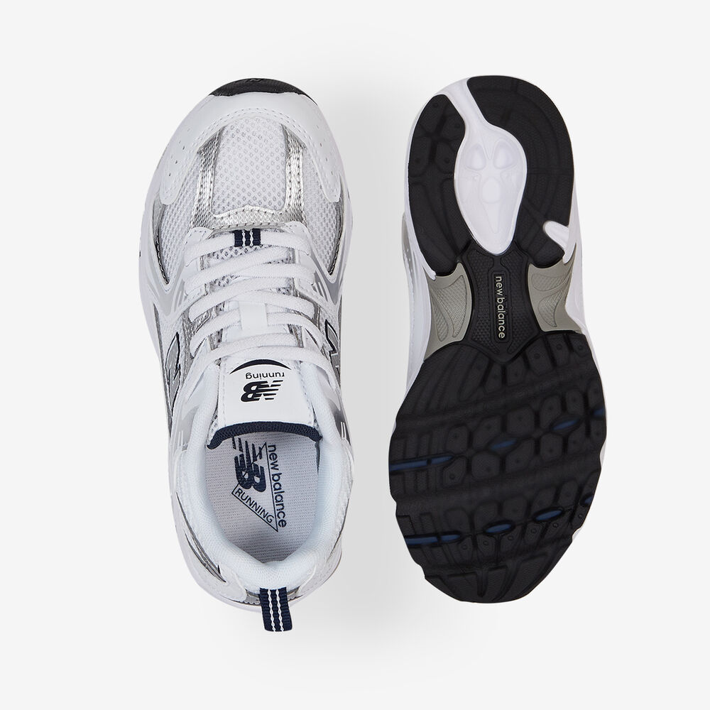 NEW BALANCE 530 BLANC/ARGENT SNEAKERS ENFANT