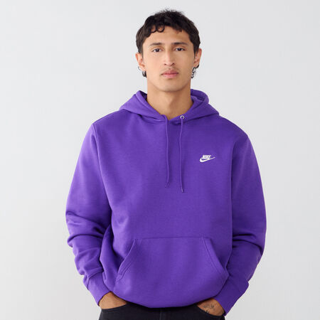 HOODIE CLUB SMALL LOGO : VIOLET/BLANC