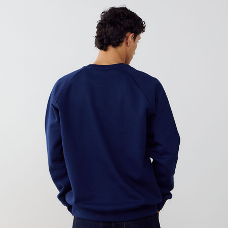 ADIDAS ORIGINALS SWEAT CREW ESSENTIAL TREFOIL MARINE HOMME