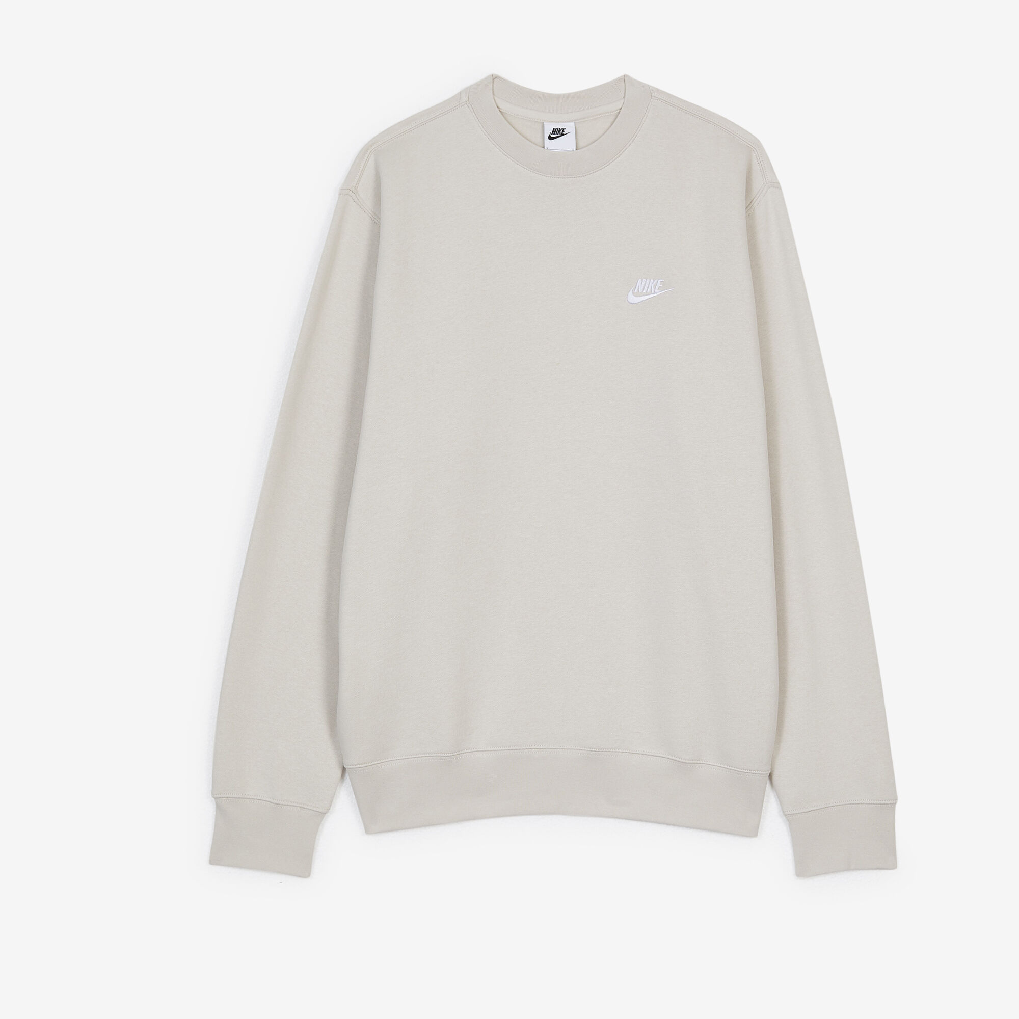 NIKE SWEAT CREW CLUB BEIGE WIT TRUI HEREN Courir.be