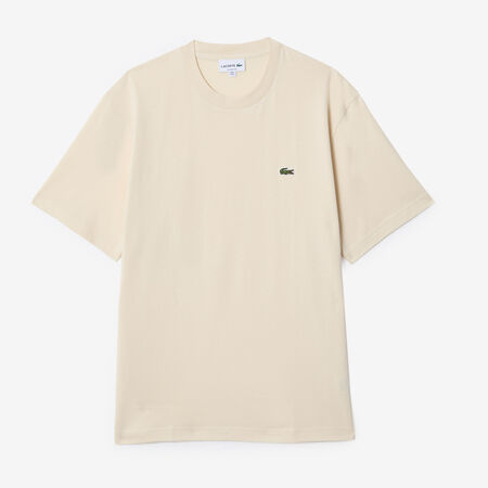 TEE SHIRT CLASSIC SMALL LOGO : BEIGE/VERT