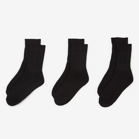 COURIR PACK CHAUSSETTES X3 MID CREW NOIR MIXTE