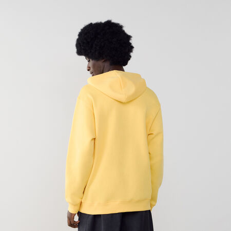 NEW BALANCE HOODIE SMALL LOGO GEEL/WIT HEREN