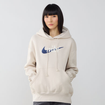NIKE HOODIE PHOENIX OS HDY BEIGE/MARINE DAMES
