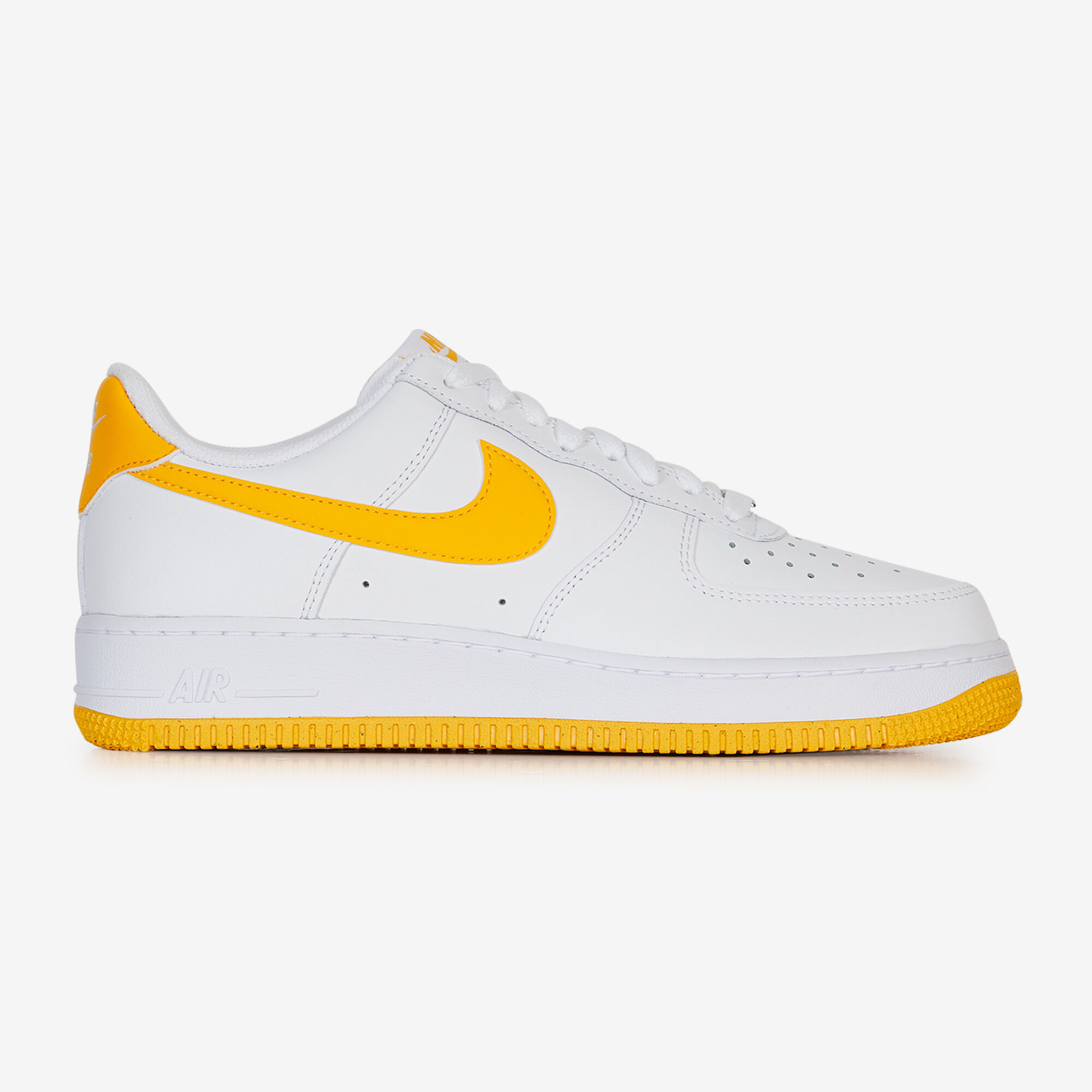 NIKE AIR FORCE 1 LOW BLANC JAUNE SNEAKERS HOMME Courir.be