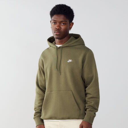 NIKE HOODIE CLUB SMALL LOGO VERT/BLANC HOMME