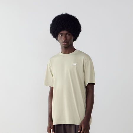 NEW BALANCE TEE SHIRT SMALL LOGO BEIGE/BLANC HOMME