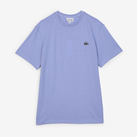 LACOSTE TEE SHIRT CLASSIC SMALL LOGO SL BLEU/VERT HEREN