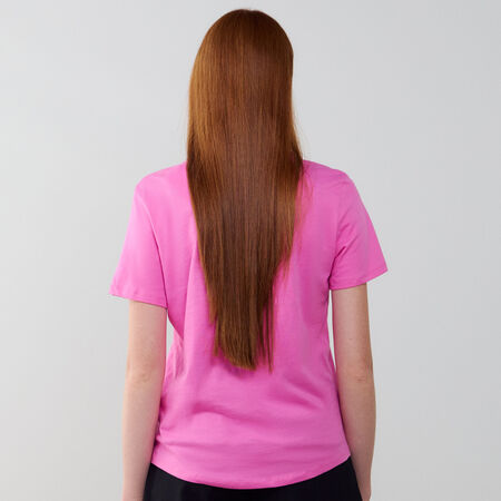 NIKE TEE SHIRT CLUB ROSE/BLANC DAMES