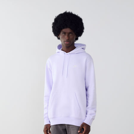 NIKE HOODIE CLUB SMALL LOGO LILAS/BLANC HOMME
