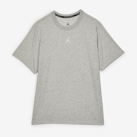 TEE SHIRT CENTERED LOGO : GRIS/BLANC