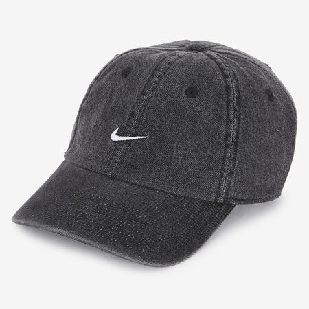 NIKE CASQUETTE DENIM SMALL LOGO NOIR/BLANC HOMME
