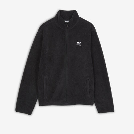 ADIDAS ORIGINALS JACKET FZ TEDDY FLEECE NOIR/BLANC HOMME