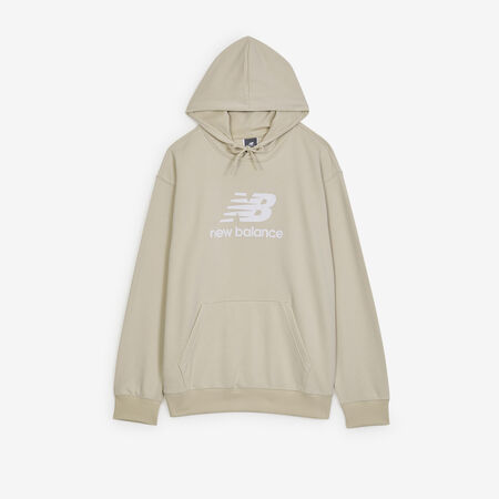 NEW BALANCE HOODIE BIG LOGO FT BEIGE/BLANC HOMME