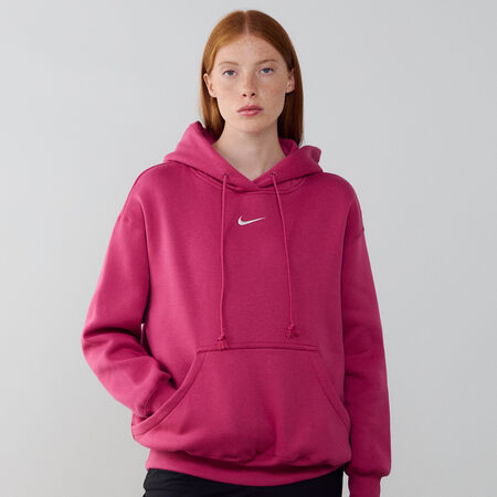NIKE HOODIE PHOENIX LONG OVERSIZED ROSE/BEIGE FEMME