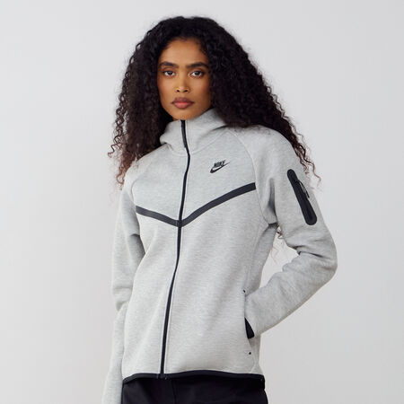 NIKE JACKET ZIP TECH FLEECE GRIS/NOIR DAMES