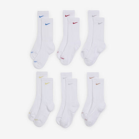 CHAUSSETTES X6 CREW CUSHION : BLANC/MULTICOLORE