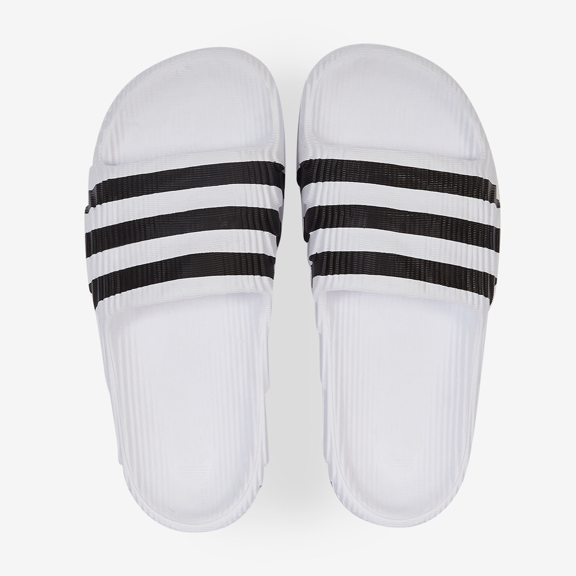 Adidas badslippers wit zwart cheap