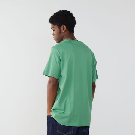 ADIDAS ORIGINALS TEE SHIRT ESSENTIAL TREFOIL VERT/ROSE HOMME