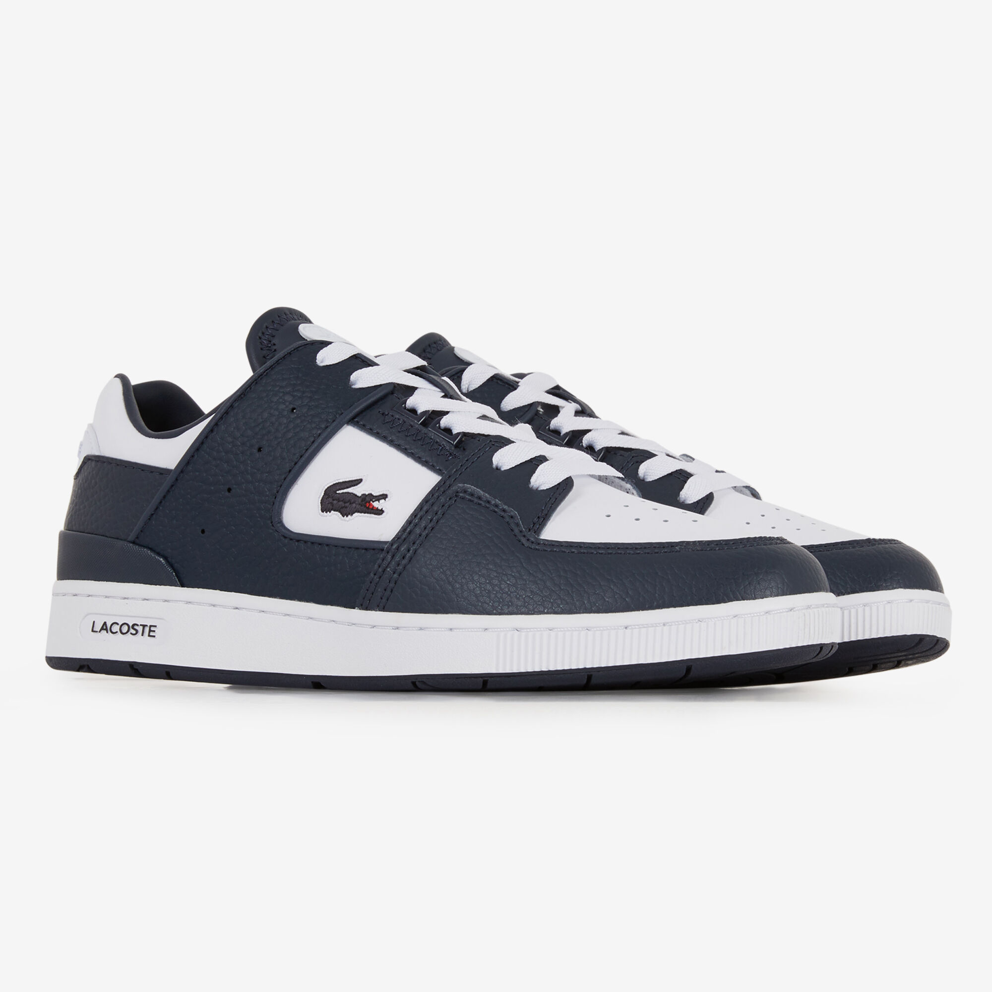 LACOSTE COURT CAGE BLANC MARINE SNEAKERS HOMME Courir.be