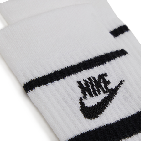 NIKE CHAUSSETTES X3 CREW STRIPE BLANC/NOIR MIXTE