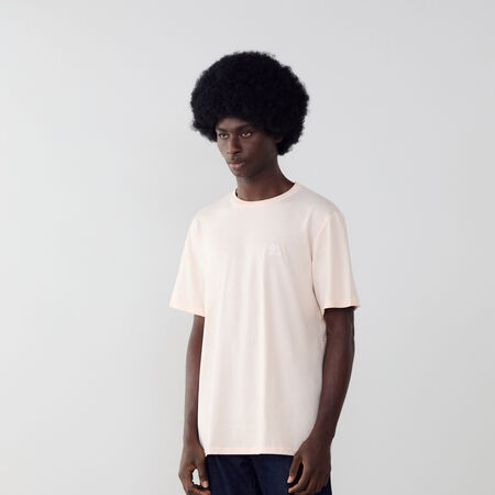 CONVERSE TEE SHIRT STAR CHEVRON EMBROIDERED ROSE/BLANC HOMME