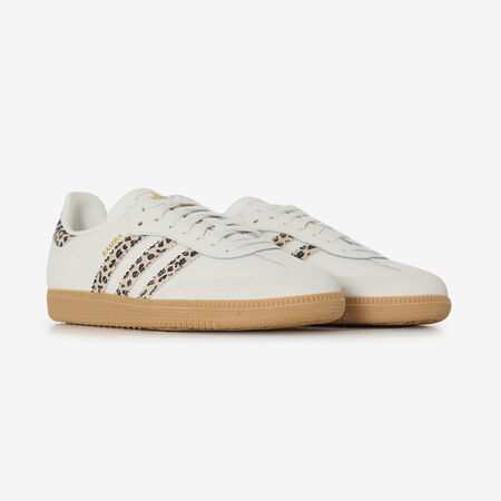 ADIDAS ORIGINALS samba SAMBA OG LEOPARD BLANC/MARRON JUNIOR