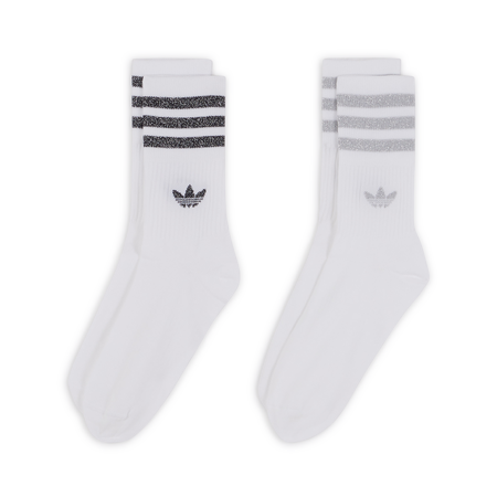 ADIDAS ORIGINALS CHAUSSETTES X2 MID CUT GLITER BLANC FEMME
